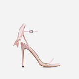SUPER WHOLESALE | Bowknot Unique Stiletto Ankle-Strap High-Heel Sandals
