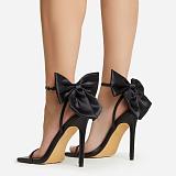 SUPER WHOLESALE | Bowknot Unique Stiletto Ankle-Strap High-Heel Sandals