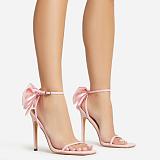 SUPER WHOLESALE | Bowknot Unique Stiletto Ankle-Strap High-Heel Sandals
