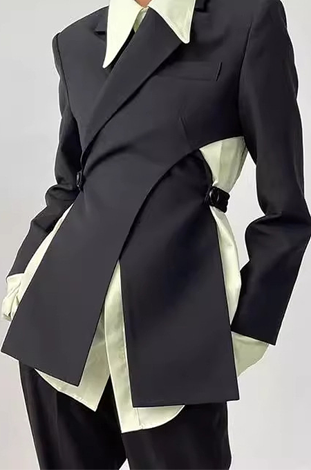 SUPER WHOLESALE | Cut-Out Waist Two-Piece Tailored Blazer