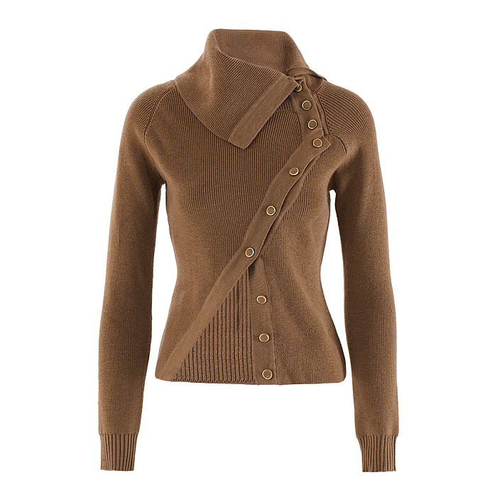 SUPER WHOLESALE | Deconstructed Slit Asymmetric Knit Sweater