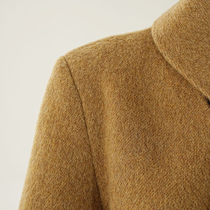 SUPER WHOLESALE | Scarf-Collar Patchwork Wool Blazer
