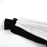 SUPER WHOLESALE | Collared Long-Sleeve Loose Shirt With One-Shoulder Knit Overlay