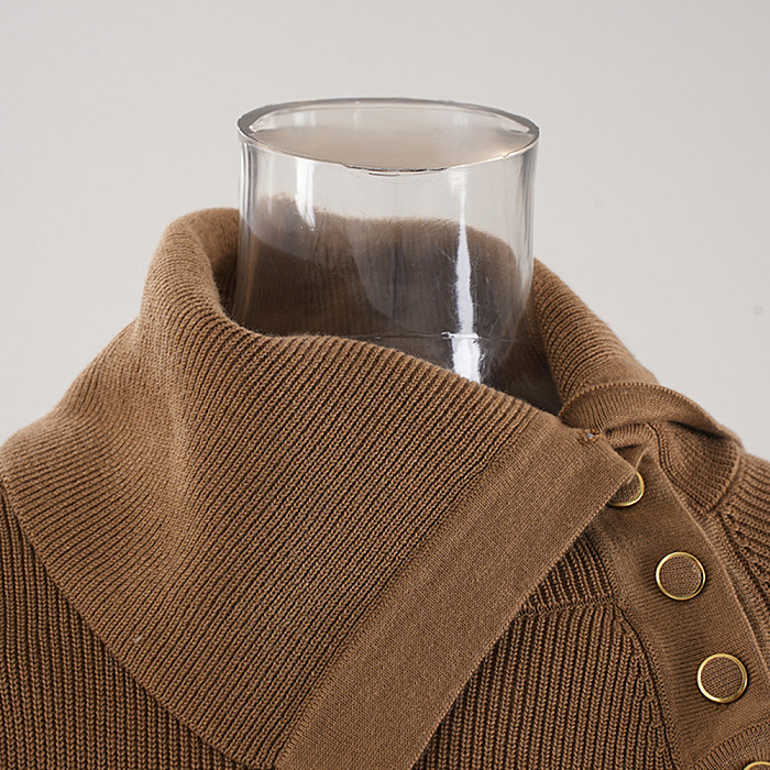 SUPER WHOLESALE | Deconstructed Slit Asymmetric Knit Sweater