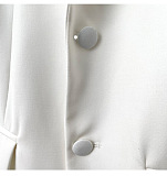 SUPER WHOLESALE | Single-Breasted Patchwork Mesh Ruffle-Sleeve Blazer
