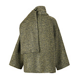 SUPER WHOLESALE | Double-Faced Wool Coat With Detachable Scarf