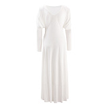 SUPER WHOLESALE |Metal-Buckle Twisted Ruched Waist-Cinching Dress