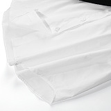 SUPER WHOLESALE | Collared Long-Sleeve Loose Shirt With One-Shoulder Knit Overlay