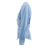 SUPER WHOLESALE | Cross-Bandage Shirt Top