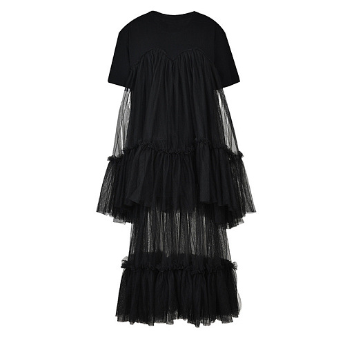 SUPER WHOLESALE | Double-Layer Sheer Mesh Maxi Dress