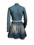 SUPER WHOLESALE | Stretch Fabric Pleated Skirt Set