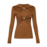 SUPER WHOLESALE | Front-Twist Crossed Off-Shoulder Knit Sweater