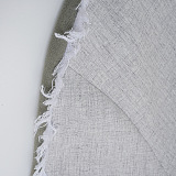 SUPER WHOLESALE | Frayed Hem Patchwork Asymmetric Top