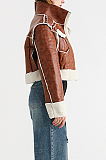 SUPER WHOLESALE | PU Fleece-Lined Shearling Coat