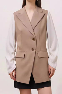 SUPER WHOLESALE | Contrast Color Patchwork Blazer