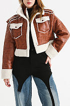 SUPER WHOLESALE | PU Fleece-Lined Shearling Coat