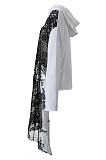 SUPER WHOLESALE | Asymmetric Lace-Patchwork Hoodie