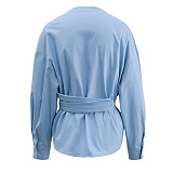 SUPER WHOLESALE | Cross-Bandage Shirt Top