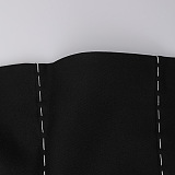 SUPER WHOLESALE | Sleeveless Black-And-White Cape Dress