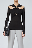 SUPER WHOLESALE | Front-Twist Crossed Off-Shoulder Knit Sweater