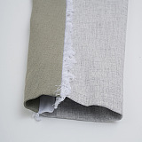 SUPER WHOLESALE | Frayed Hem Patchwork Asymmetric Top