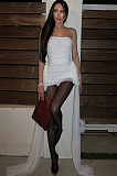 SUPER WHOLESALE | Sleeveless Strapless Ribbon Detail Short Bodycon Dress