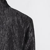 SUPER WHOLESALE | Long-Sleeve Collared Textured Blazer