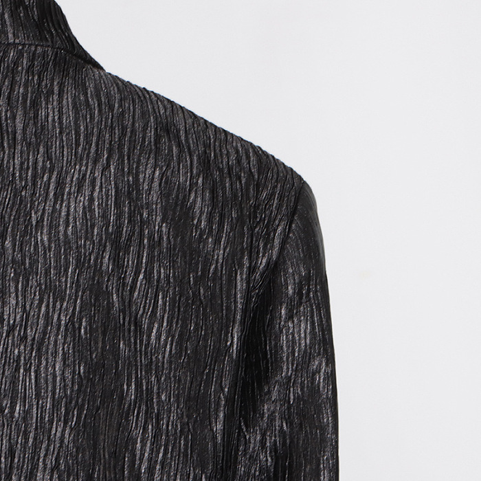 SUPER WHOLESALE | Long-Sleeve Collared Textured Blazer