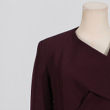SUPER WHOLESALE | Solid Color Belted Long-Sleeve Blazer