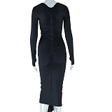 SUPER WHOLESALE | V-Neck Bodycon Dress With 3D Floral Embellishments