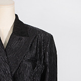 SUPER WHOLESALE | Long-Sleeve Collared Textured Blazer