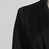 SUPER WHOLESALE | Mesh Patchwork Collared Belted Midi Skirt