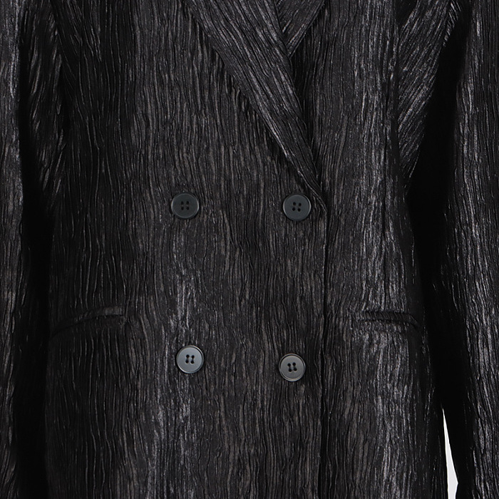 SUPER WHOLESALE | Long-Sleeve Collared Textured Blazer