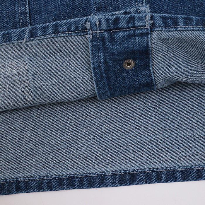 SUPER WHOLESALE |Oversized Shoulder-Sleeve Denim Shirt