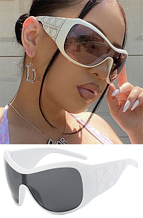 SUPER WHOLESALE | Oversized Frame Visor Sunglasses
