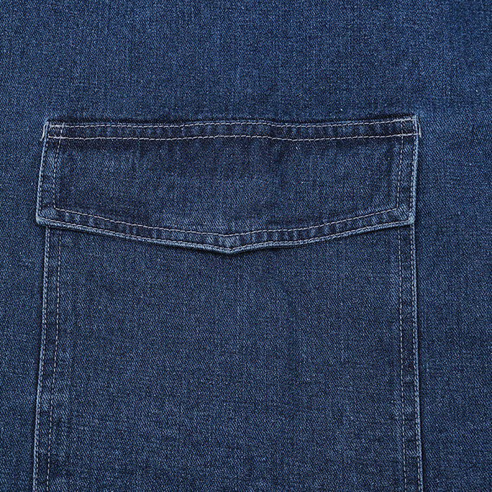 SUPER WHOLESALE |Oversized Shoulder-Sleeve Denim Shirt