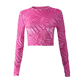 SUPER WHOLESALE | Cropped Fitted Mesh Velvet T-Shirt