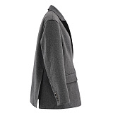 SUPER WHOLESALE | Loose Asymmetric Button Quilted Waist-Cinching Coat