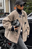 SUPER WHOLESALE | Cashmere Women’s Metal Lock Clasp Cardigan Coat