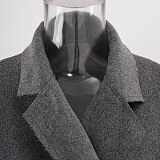 SUPER WHOLESALE | Loose Asymmetric Button Quilted Waist-Cinching Coat