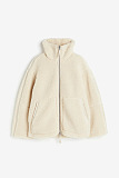SUPER WHOLESALE | Loose Faux Cashmere Outdoor Zipper Jacket