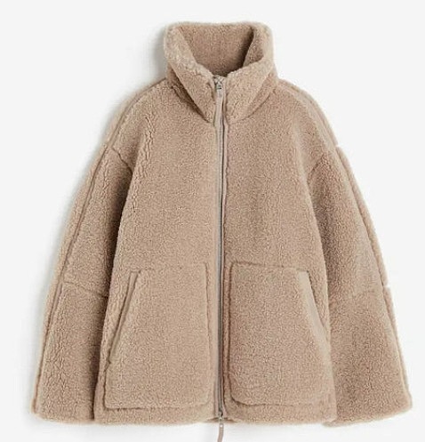 SUPER WHOLESALE | Loose Faux Cashmere Outdoor Zipper Jacket
