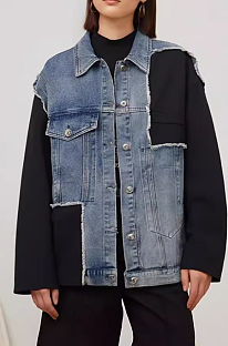 SUPER WHOLESALE | Denim Patchwork Jacket