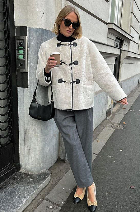 SUPER WHOLESALE | Cashmere Women’s Metal Lock Clasp Cardigan Coat