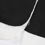 SUPER WHOLESALE | Color-Block Frayed Hem Blazer