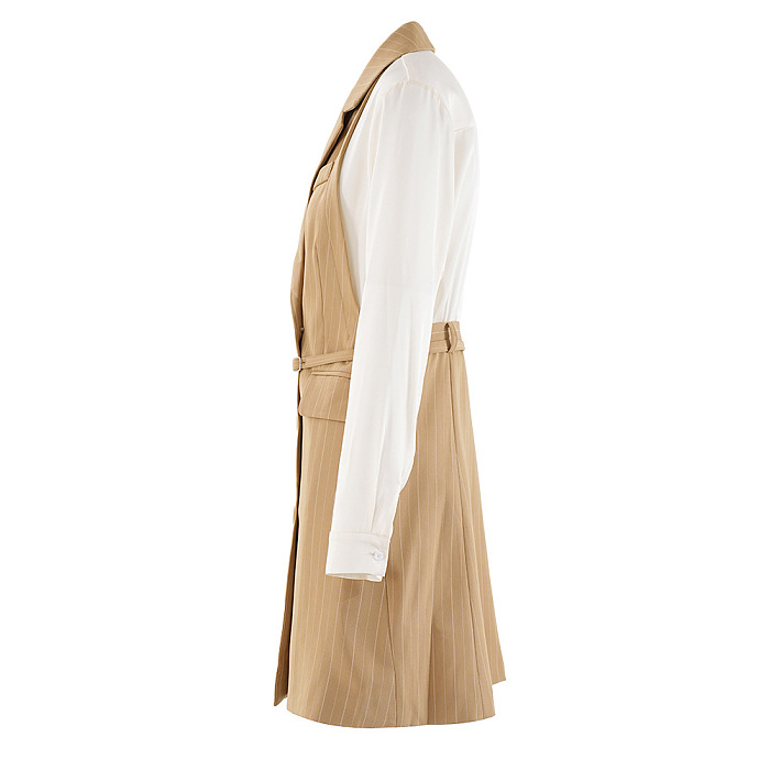 SUPER WHOLESALE | Double-Breasted Waist-Cinching Skirt