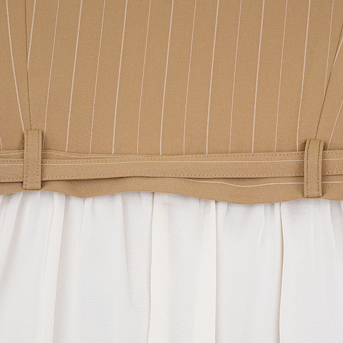 SUPER WHOLESALE | Double-Breasted Waist-Cinching Skirt