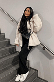 SUPER WHOLESALE | Loose Faux Cashmere Outdoor Zipper Jacket
