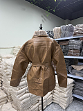 SUPER WHOLESALE | Cashmere Leather Fur Collar Composite Belted Coat