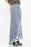 SUPER WHOLESALE | Frayed Hem Ripped Long Skirt